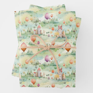 HOT AIR BALLOONS  WRAPPING PAPER SHEET