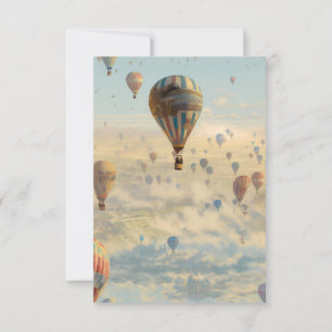 Hot Air Baloon Design Thank You Card