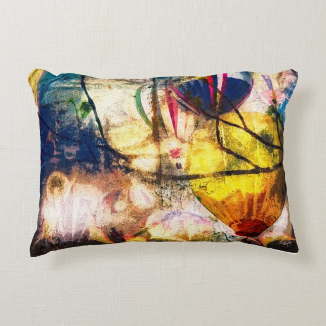 hot air baloons decorative cushion (Front)