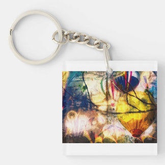 hot air baloons key ring