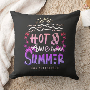 Hot and Awesome Summer Custom Family Name Cushion