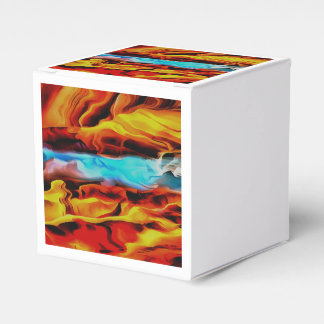 Hot And Cold Elements Acrylic Pour Abstract  Favour Box