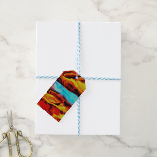 Hot And Cold Elements Acrylic Pour Abstract  Gift Tags