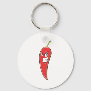 Hot and Spicy Red Chilli Pepper Key Ring