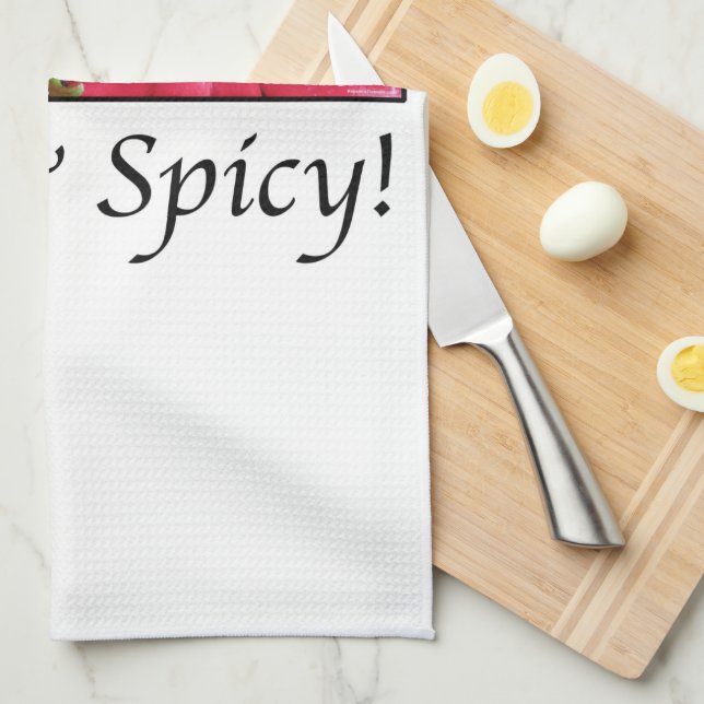 Hot and Spicy Red Peppers Tea Towel (Quarter Fold)