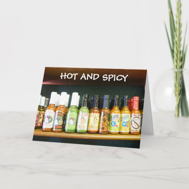 "HOT AND SPICY" YOU SPICE UP MY LIFE! VALENTINE HOLIDAY CARD (Front)