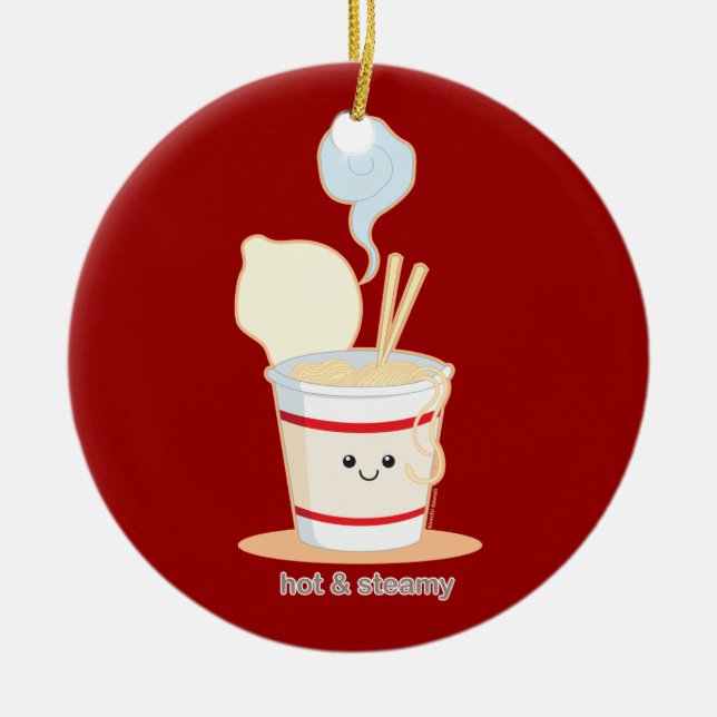 Hot and Steamy Ceramic Tree Decoration (Front)