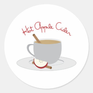 Hot Apple Cider Classic Round Sticker