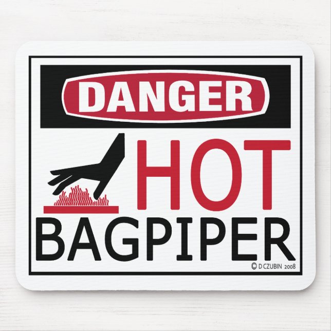 Hot Bagpiper Mouse Mat (Front)