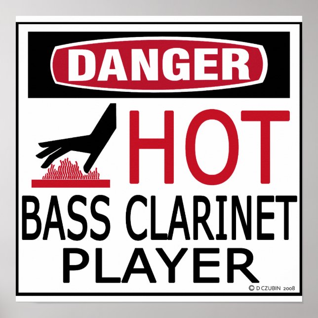 Hot Bass Clarinet Player Poster (Front)