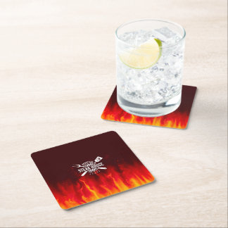 Hot BBQ Flames Coasters — Custom Steak House