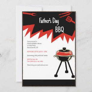 Hot BBQ Grill Invitation