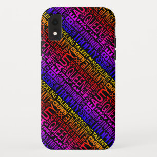 Hot Beauty Pageant Words Print iPhone XR Case