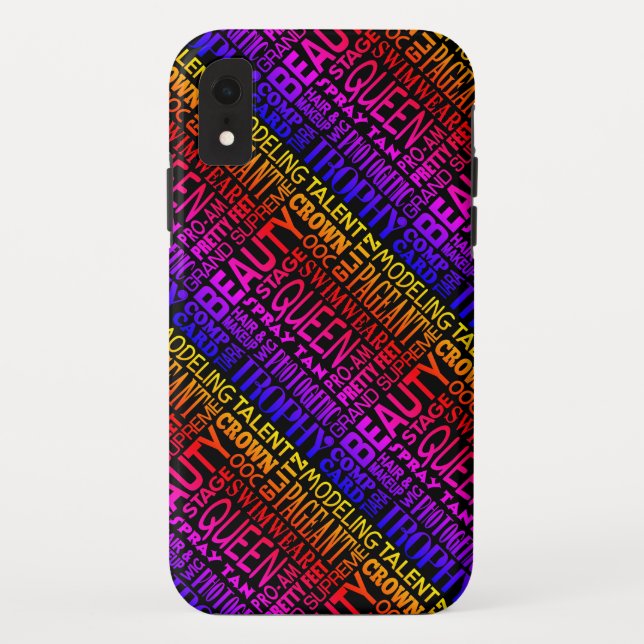 Hot Beauty Pageant Words Print Case-Mate iPhone Case (Back)