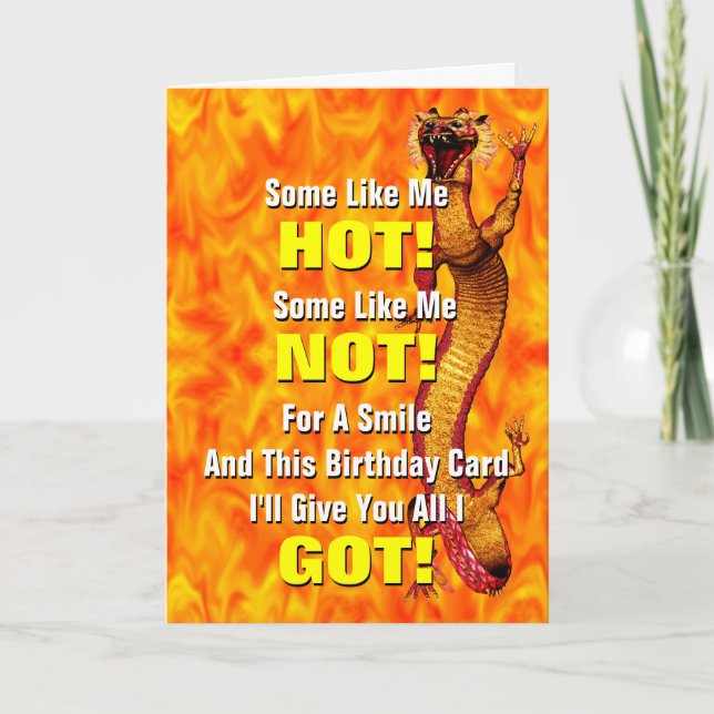 Hot Birthday Card (Front)