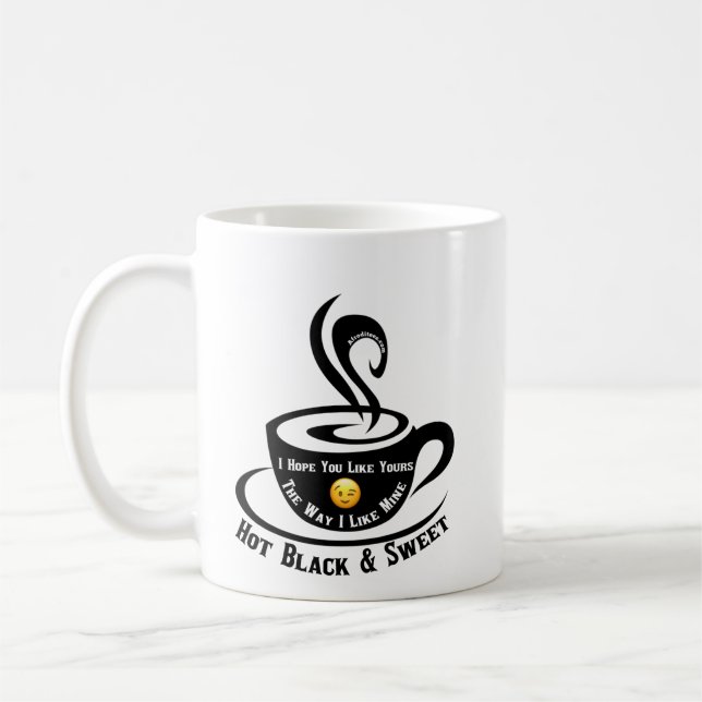Hot Black And Sweet Coffee Mug (Left)