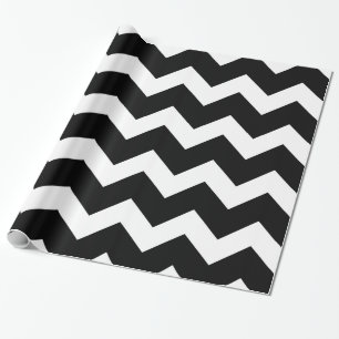 Hot Black Chevron Wrapping Paper