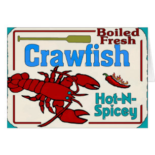 Hot Boiled Crawfish Sign