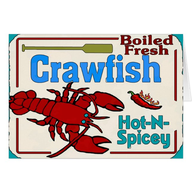 Hot Boiled Crawfish Sign (Front Horizontal)