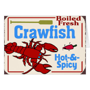 Hot Boiled Crawfish Sign