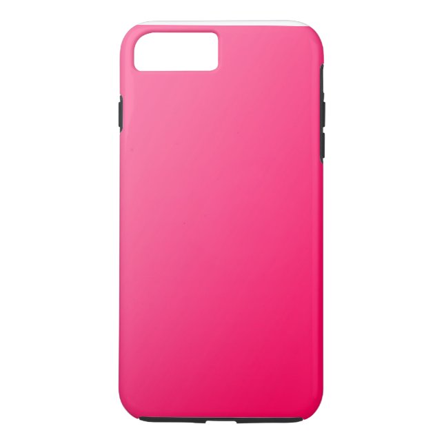 Hot Bright Neon Pink Tough iPhone 7 Plus Case (Back)