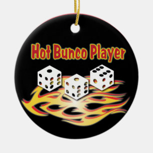 Hot Bunco Player Ceramic Tree Decoration
