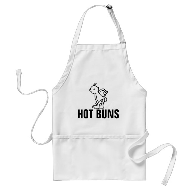 HOT BUNS (Butt) Funny Kitchen Aprons (Front)