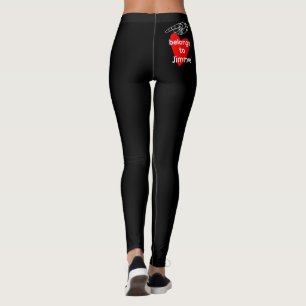 Hot Butt Meme Leggings - Personalised Name Black