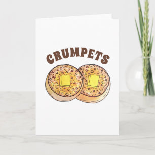 Hot Buttered Crumpets UK Cuisine British Food Card
