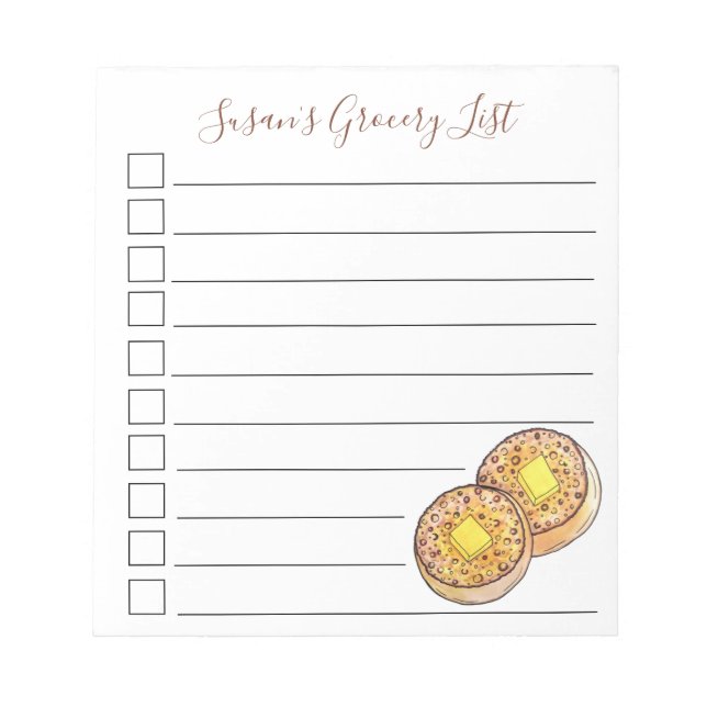 Hot Buttered Crumpets UK Cuisine British Food Notepad (Front)