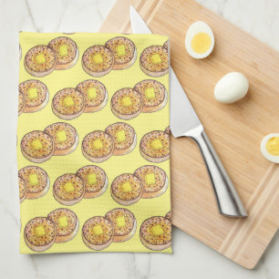 Hot Buttered Crumpets UK Cuisine British Food Tea Towel