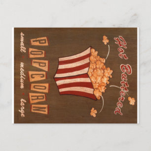 Hot Buttered Popcorn Vintage Ad Postcard 2
