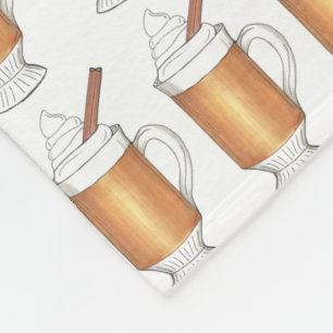 Hot Buttered Rum Holiday Winter Christmas Drink Fleece Blanket