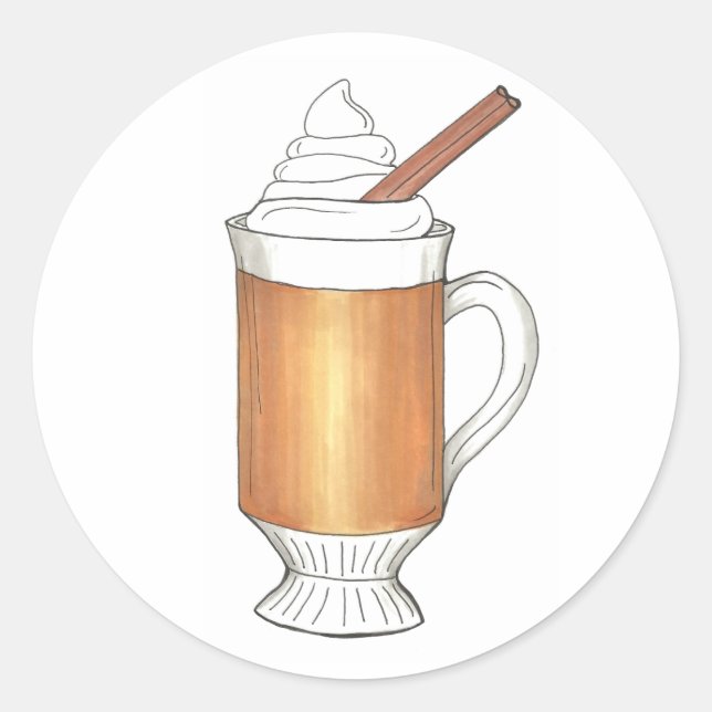 Hot Buttered Rum Winter Christmas Holiday Stickers (Front)