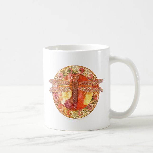 Hot Celtic Dragonfly Coffee Mug (Right)