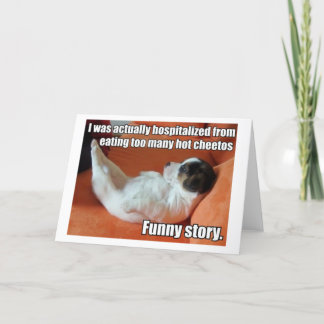 Hot Cheetos Puppy greeting card