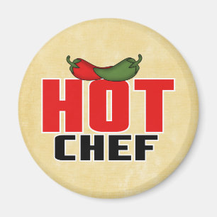 Hot Chef ( Red and Green Peppers) Magnet