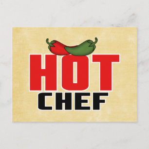 Hot Chef ( Red and Green Peppers) Postcard