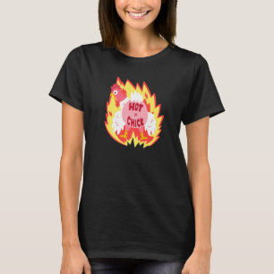 Hot Chick On Fire Chicken  Premium T-Shirt