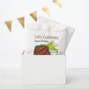 Hot Chicken Wings Let's Celebrate Birthday Party Favour Bags