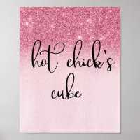 Hot Chick's Cube Pink Cubicle Funny Office Desk
