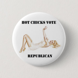 Hot Chicks Vote Republican - Romney Ryan Button