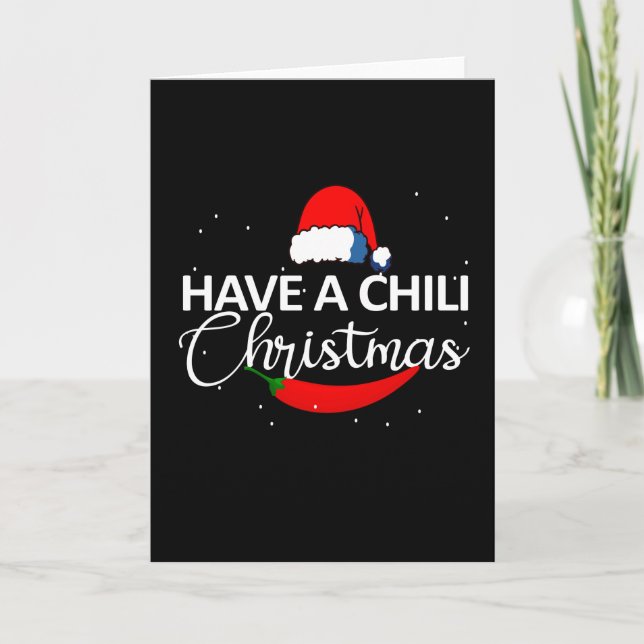 Hot Chili Pepper Christmas Design, Unisex Card (Front)