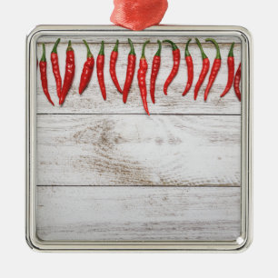 Hot Chili Peppers Border Metal Tree Decoration