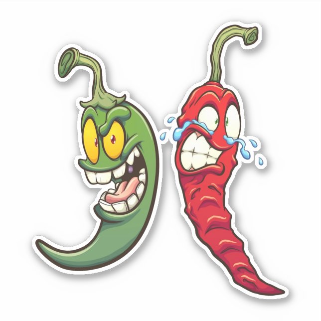 Hot Chilis - Green & Red Peppers (Front)