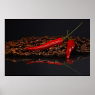 hot chilli coffee poster