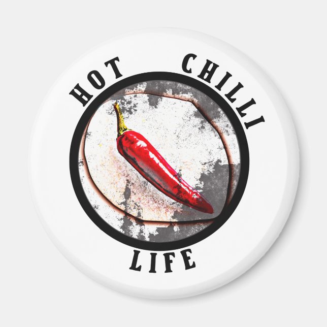 Hot chilli life  magnet (Front)