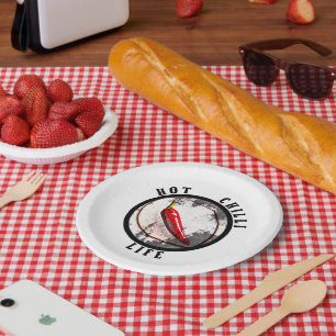Hot chilli life paper plate