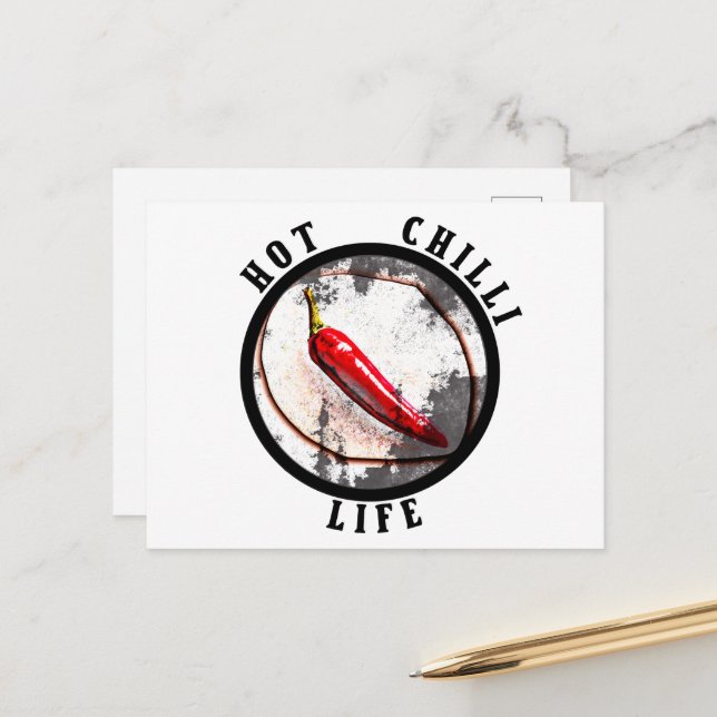 Hot chilli life  postcard (Front/Back In Situ)