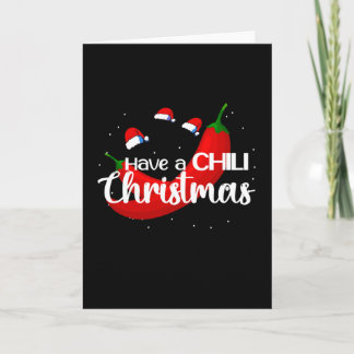 Hot Chilli Pepper Christmas Design, Unisex Card